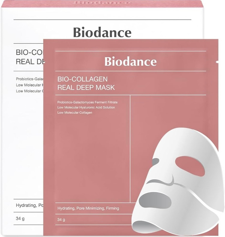 ماسک ضدچروک و بازسازی کننده کلاژن بایودنس مدل Bio-Collagen بسته 4 عددی